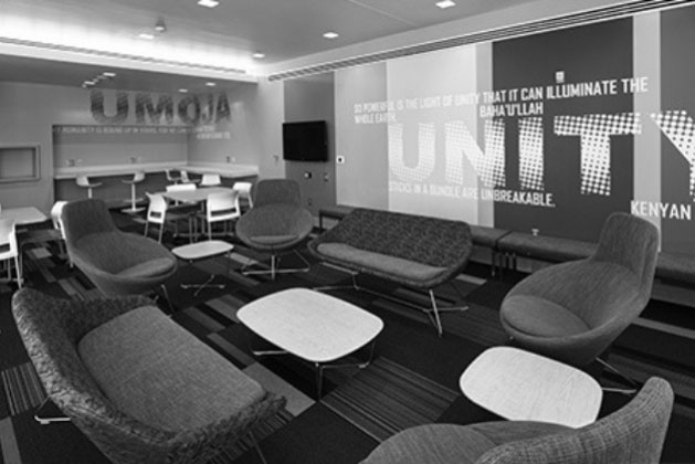 interior of the Umojaa Minority Culture lounge